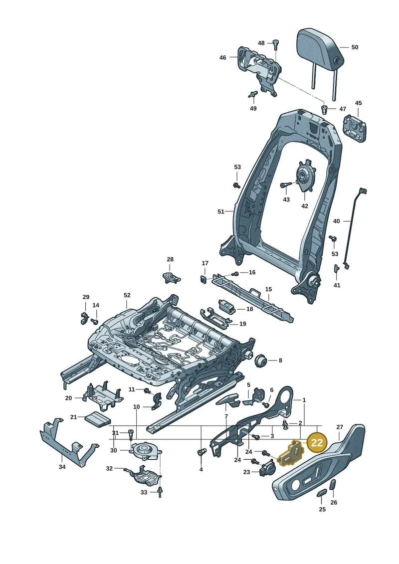85E959748 — Audi A5 Limousine (2024-2025) diagram 8wk881300, position 22