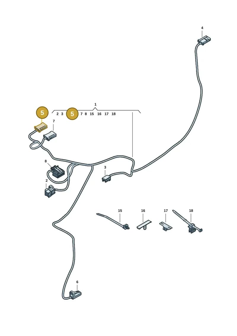 85E973704A — Audi A5 Limousine (2024-2025) diagram 8wk972460, position 5