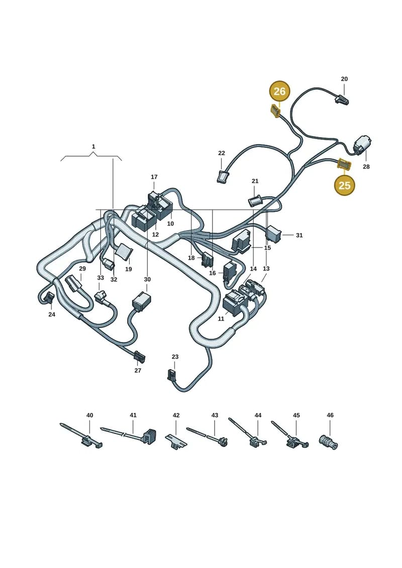 85E973704A — Audi A5 Limousine (2024-2025) diagram 8wk972900, position 25+26