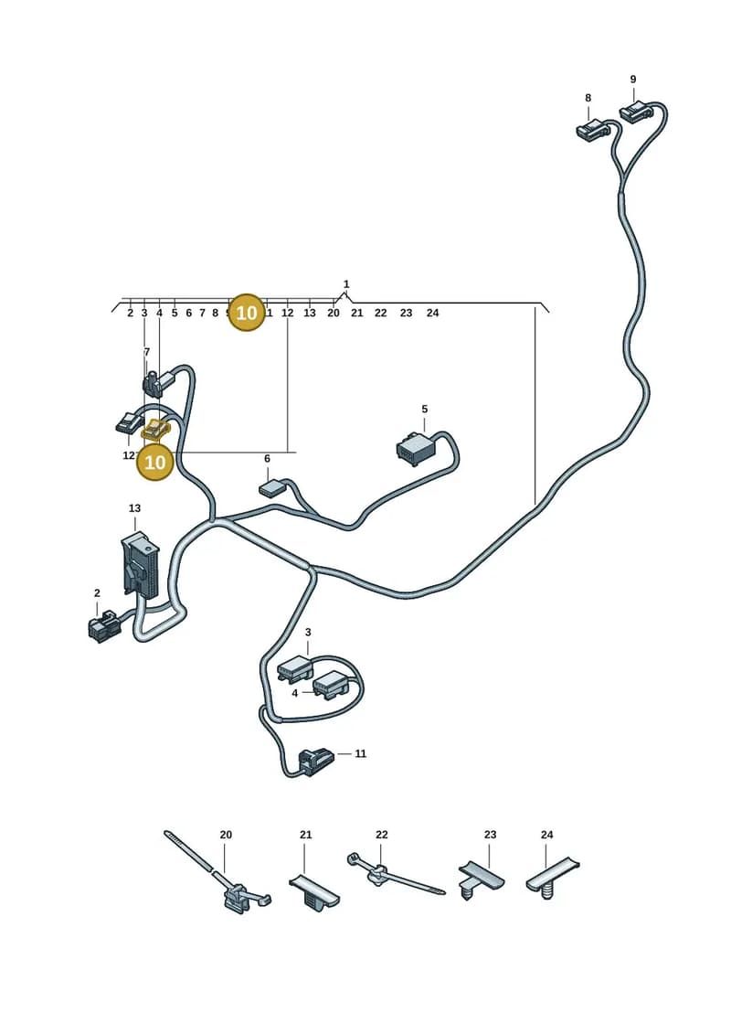 85E973704A — Audi A5 Limousine (2024-2025) diagram 8wk972400, position 10