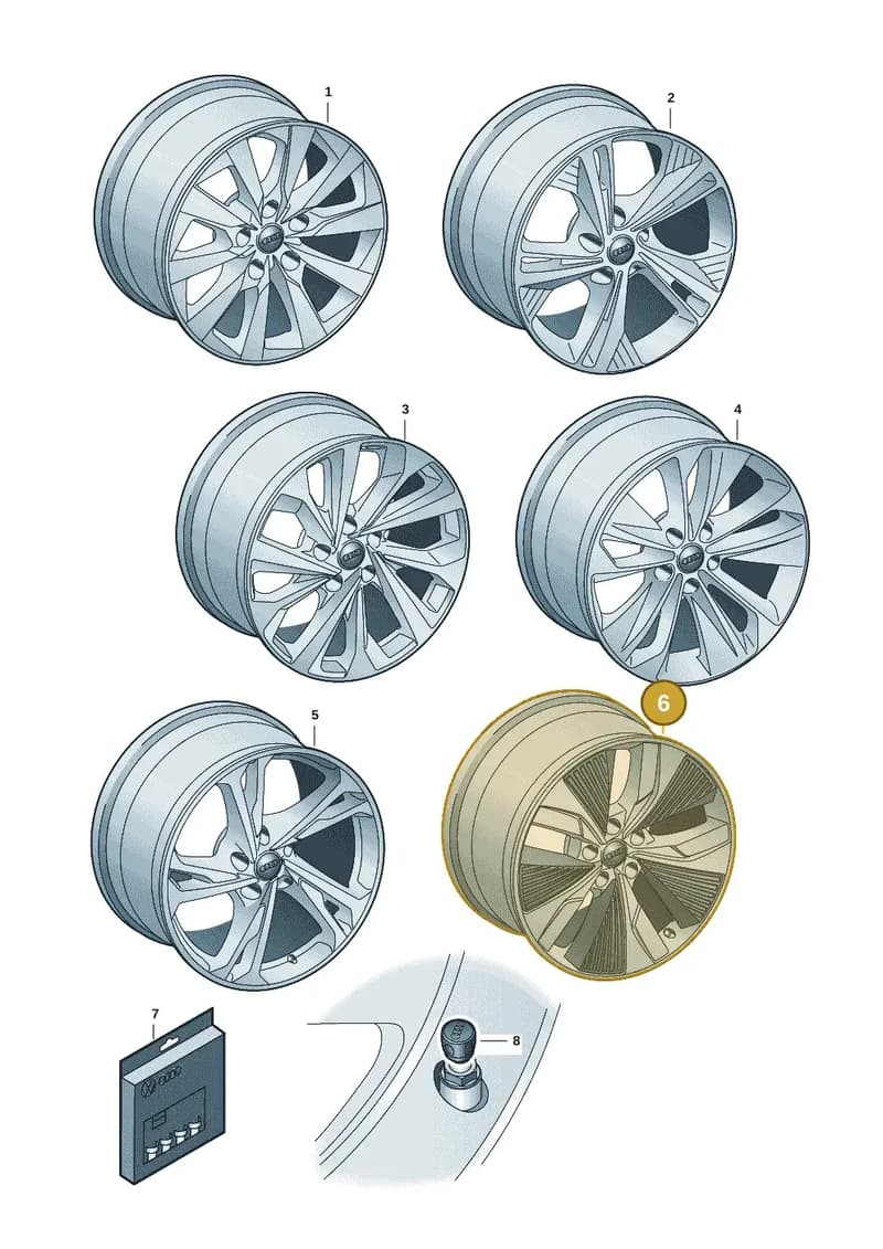 85H071491A9W7 — Audi Q6 e-tron (2023-2025) diagram f5s073010, position 6