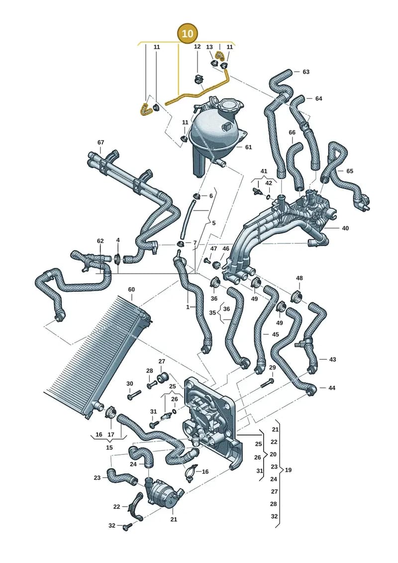85H121081K — Audi Q6 e-tron (2023-2025) diagram f5s121000, position 10