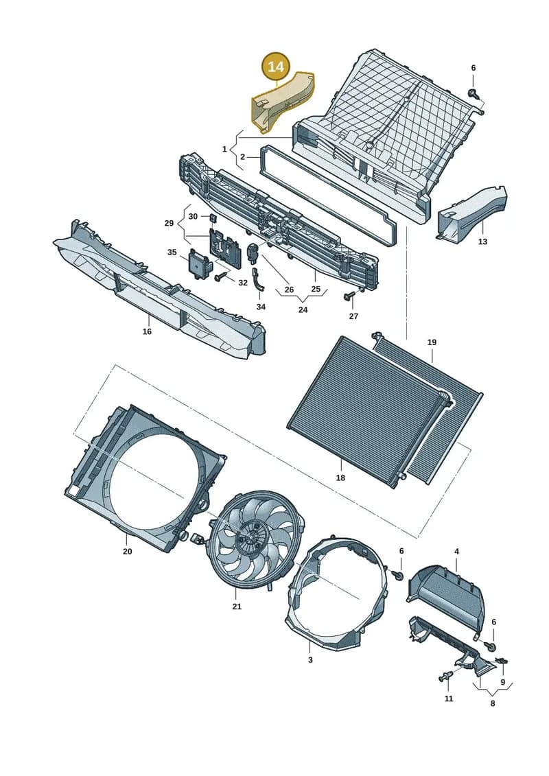 85H121734B — Audi Q6 e-tron (2023-2025) diagram f5s121990, position 14
