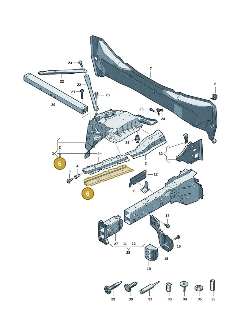 85H801629 — Audi Q6 e-tron (2023-2025) diagram f5s803000, position 6