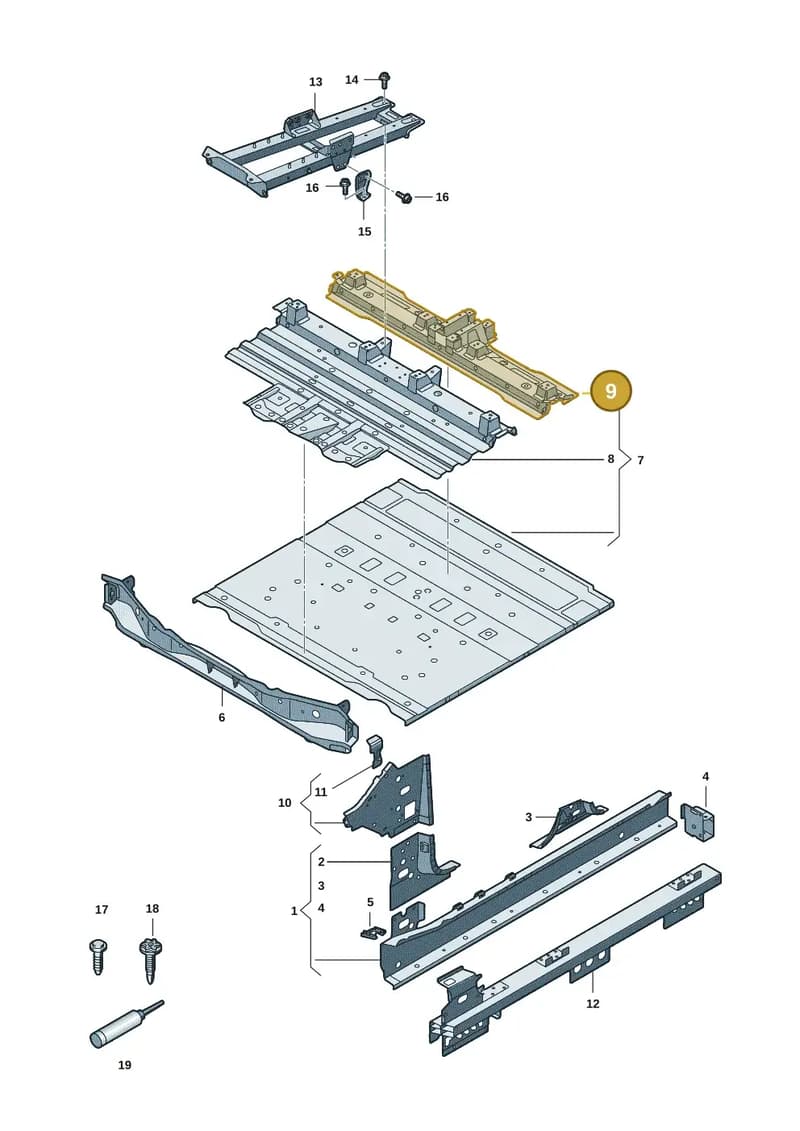 85H802229A — Audi Q6 e-tron (2023-2025) diagram f5s803020, position 9