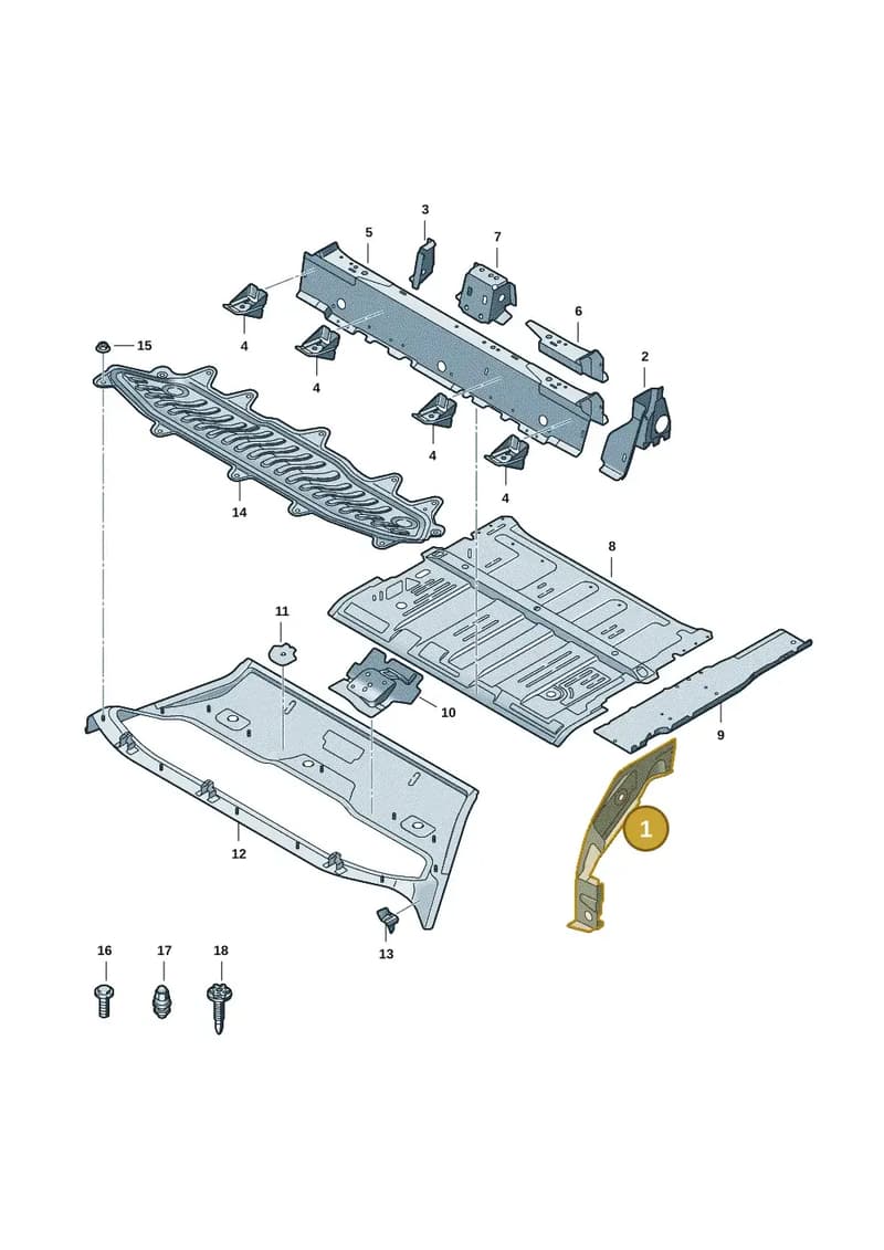 85H802438A — Audi Q6 e-tron (2023-2025) diagram f5s803050, position 1