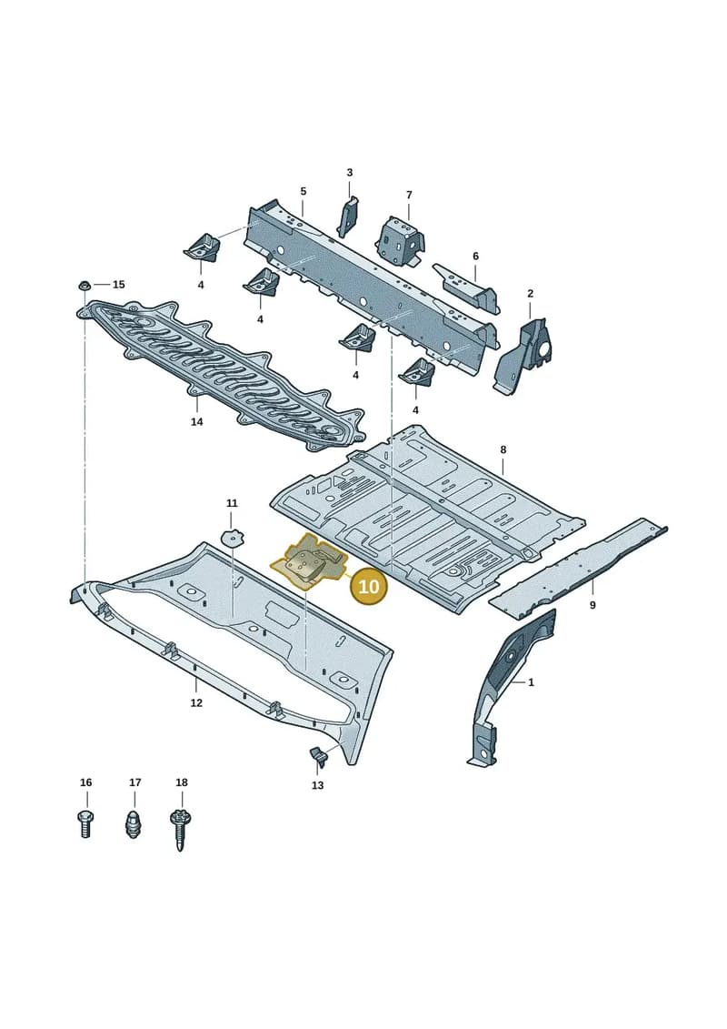 85H802695A — Audi Q6 e-tron (2023-2025) diagram f5s803050, position 10