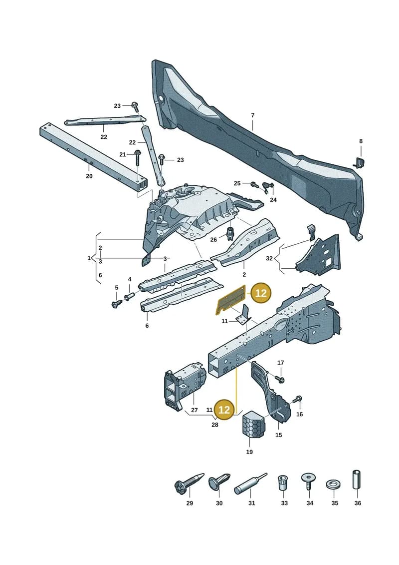 85H805233 — Audi Q6 e-tron (2023-2025) diagram f5s803000, position 12