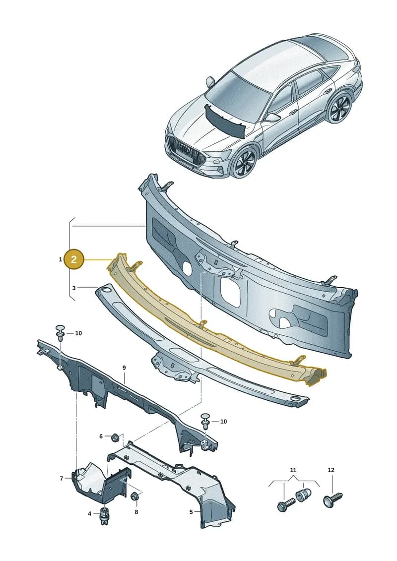 85H805253A — Audi Q6 e-tron (2023-2025) diagram f5s805010, position 2