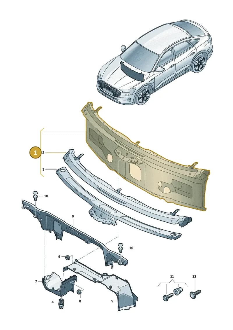 85H805431M — Audi Q6 e-tron (2023-2025) diagram f5s805010, position 1