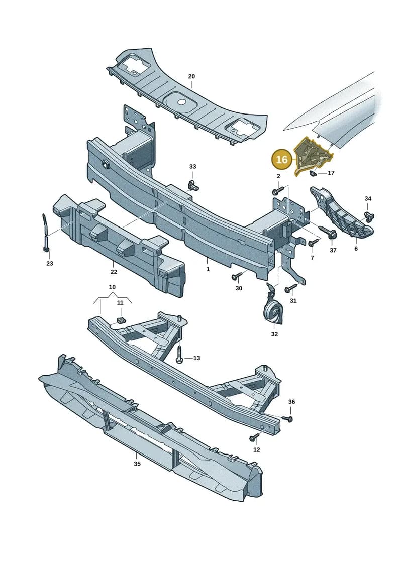 85H807284 — Audi Q6 e-tron (2023-2025) diagram f5s807000, position 16
