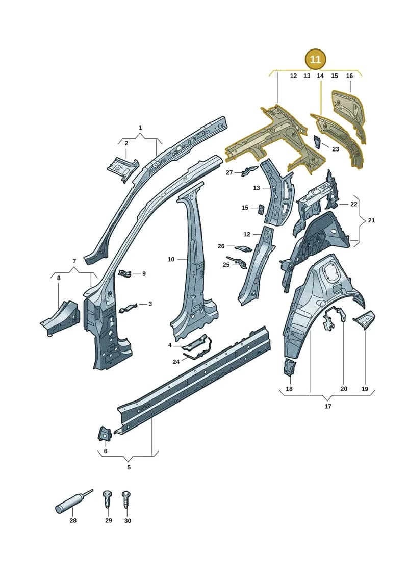 85H809046 — Audi Q6 e-tron (2023-2025) diagram f5s809000, position 11