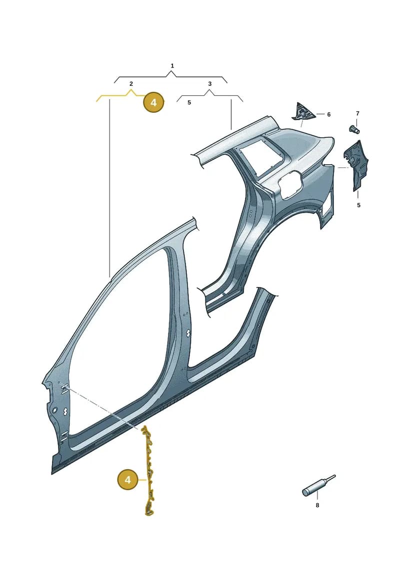 85H809075 — Audi Q6 e-tron (2023-2025) diagram f5s809050, position 4