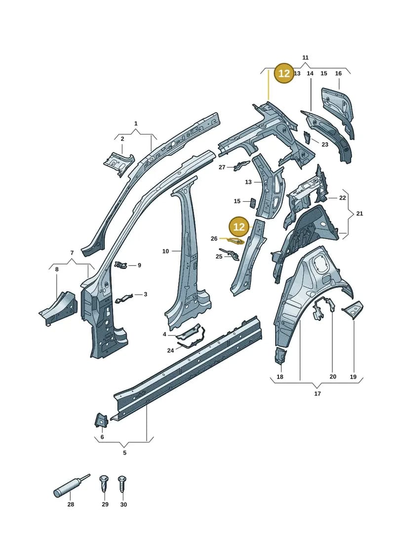 85H809263 — Audi Q6 e-tron (2023-2025) diagram f5s809000, position 12