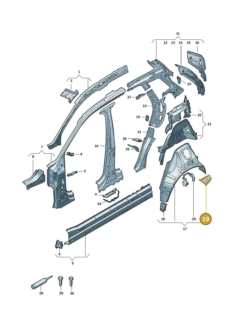 85H809347 — Audi Q6 e-tron (2023-2025) diagram f5s809000, position 19