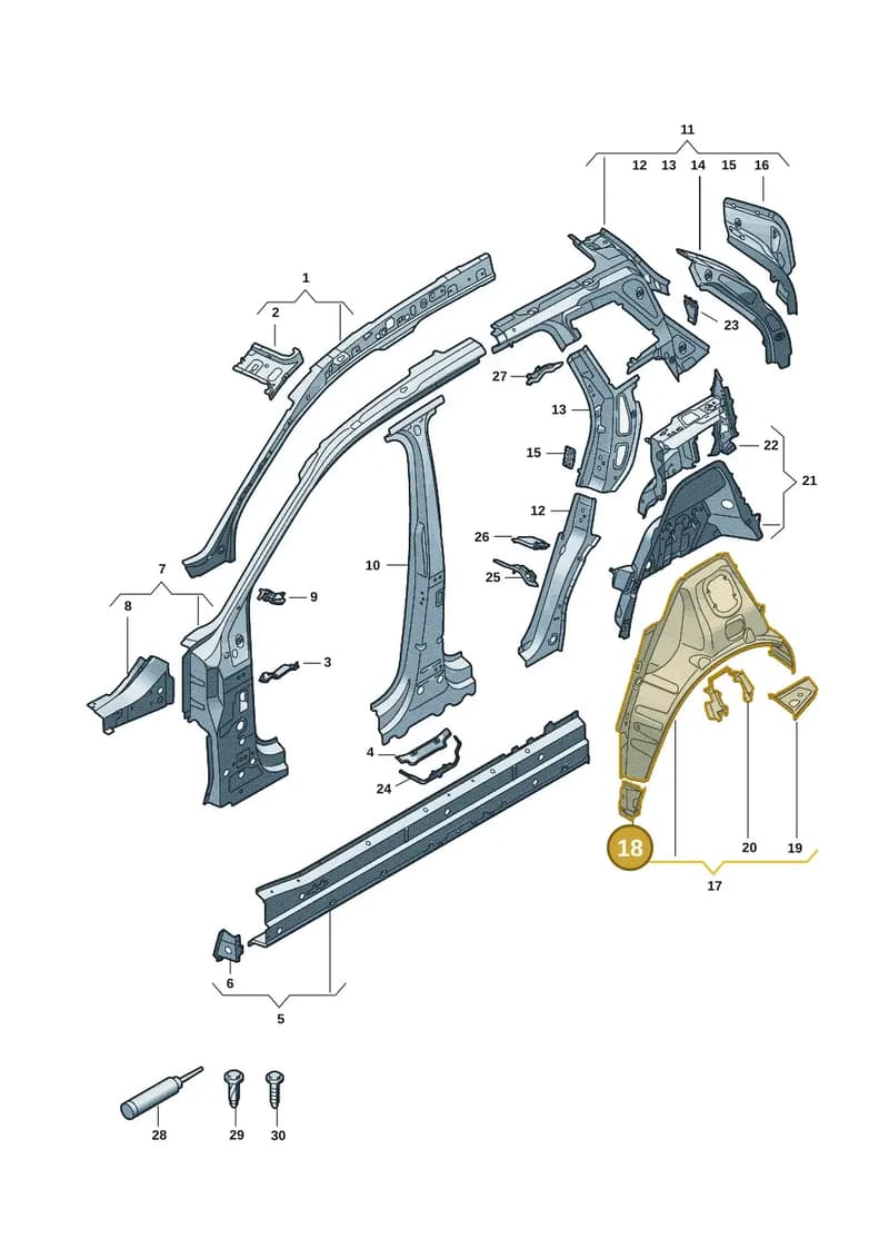 85H809645 — Audi Q6 e-tron (2023-2025) diagram f5s809000, position 18