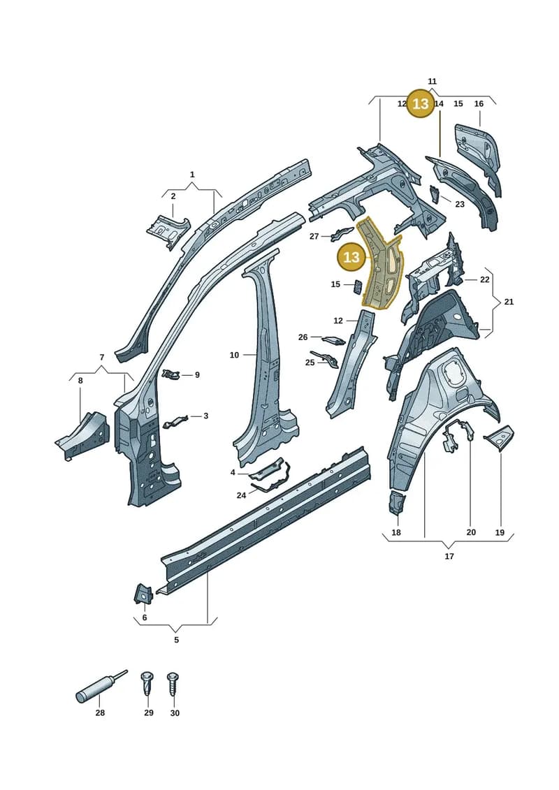 85H809745 — Audi Q6 e-tron (2023-2025) diagram f5s809000, position 13