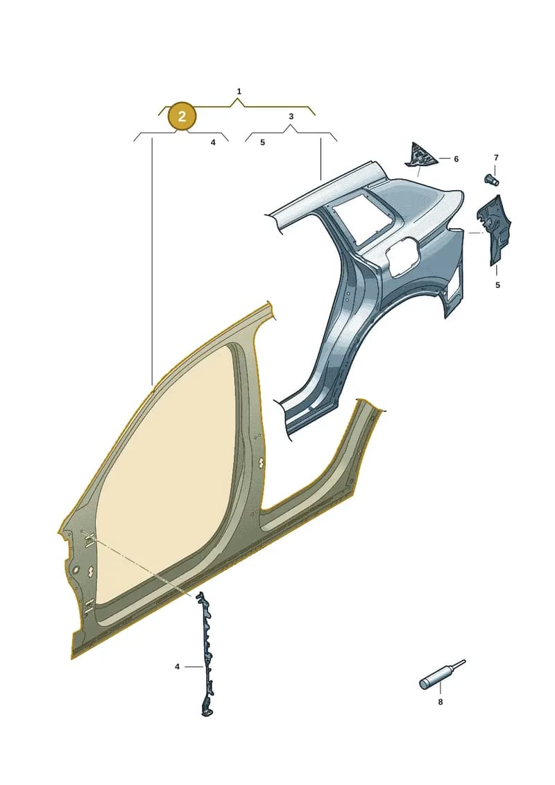 85H809840 — Audi Q6 e-tron (2023-2025) diagram f5s809050, position 2