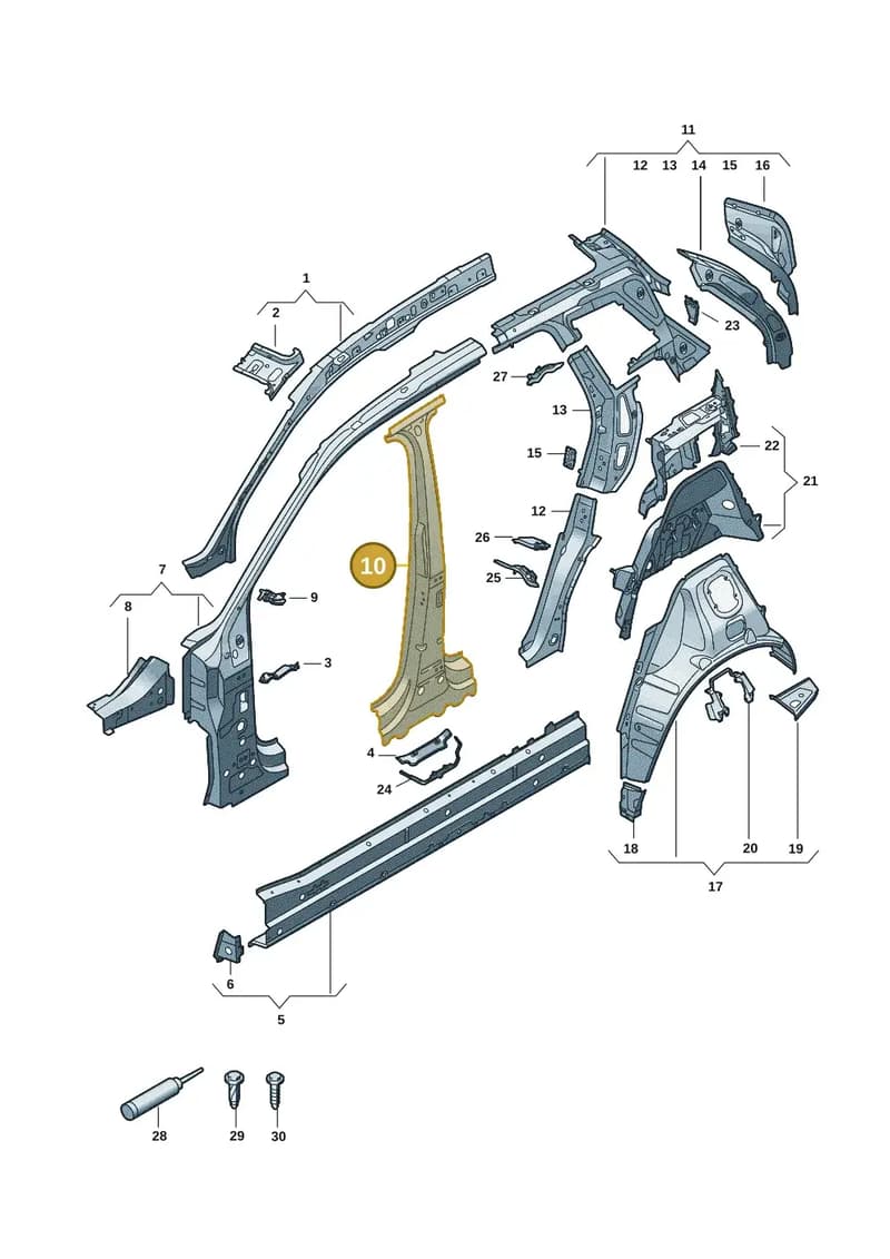 85H810074 — Audi Q6 e-tron (2023-2025) diagram f5s809000, position 10