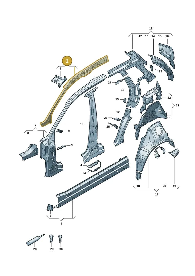 85H810179 — Audi Q6 e-tron (2023-2025) diagram f5s809000, position 1