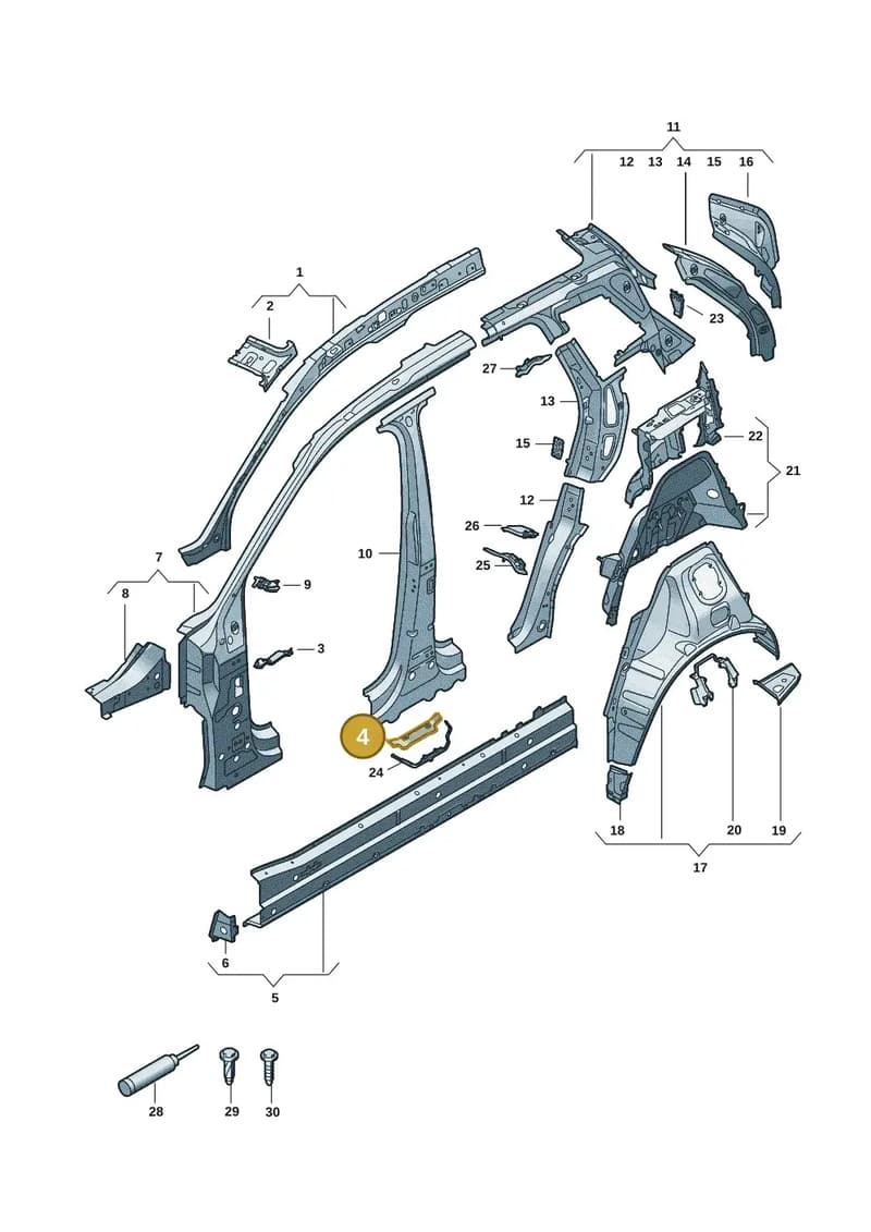 85H810262 — Audi Q6 e-tron (2023-2025) diagram f5s809000, position 4