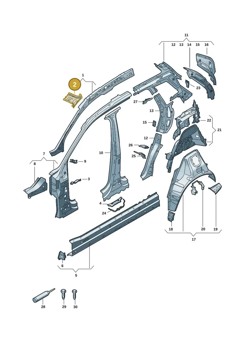 85H817964 — Audi Q6 e-tron (2023-2025) diagram f5s809000, position 2