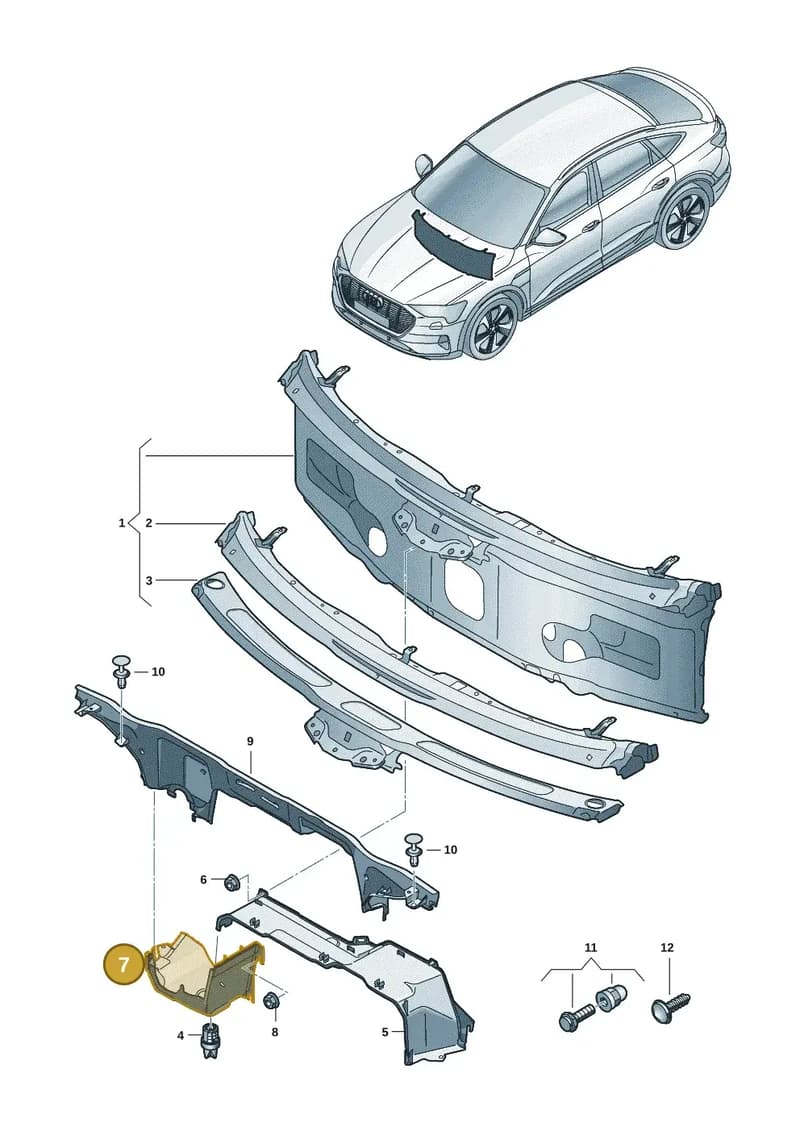 85H819525D — Audi Q6 e-tron (2023-2025) diagram f5s805010, position 7