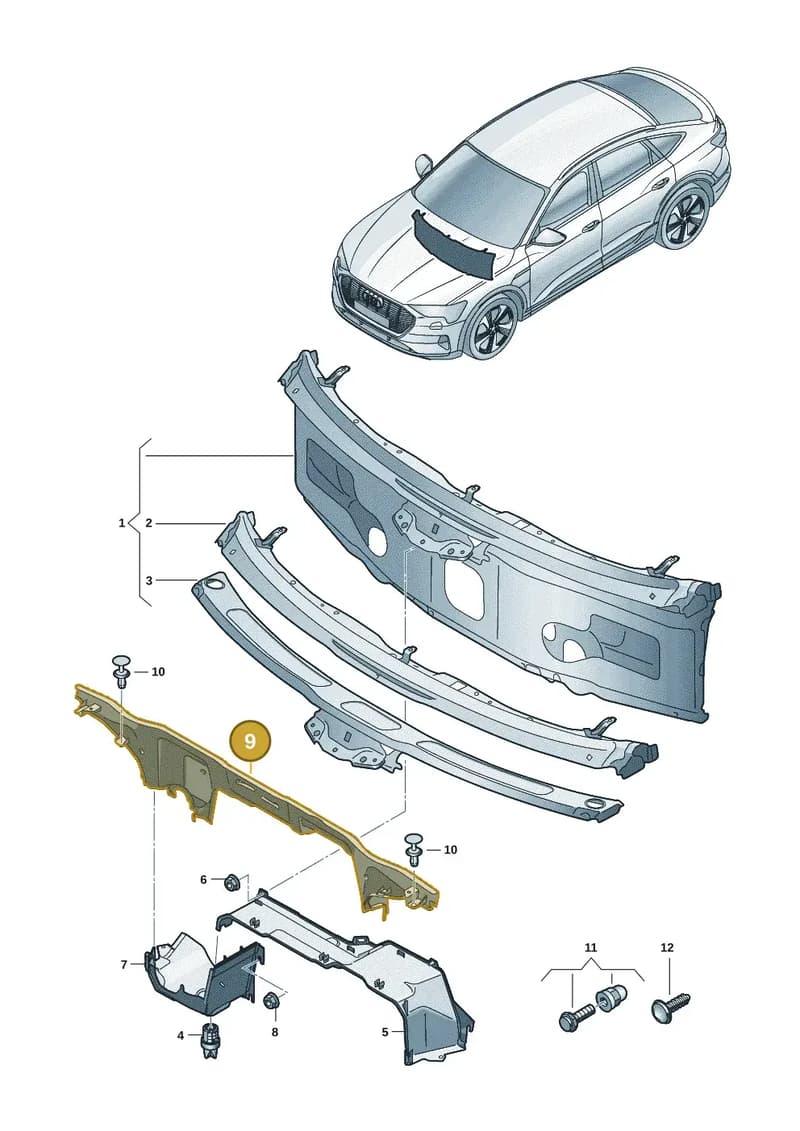 85H819526D — Audi Q6 e-tron (2023-2025) diagram f5s805010, position 9