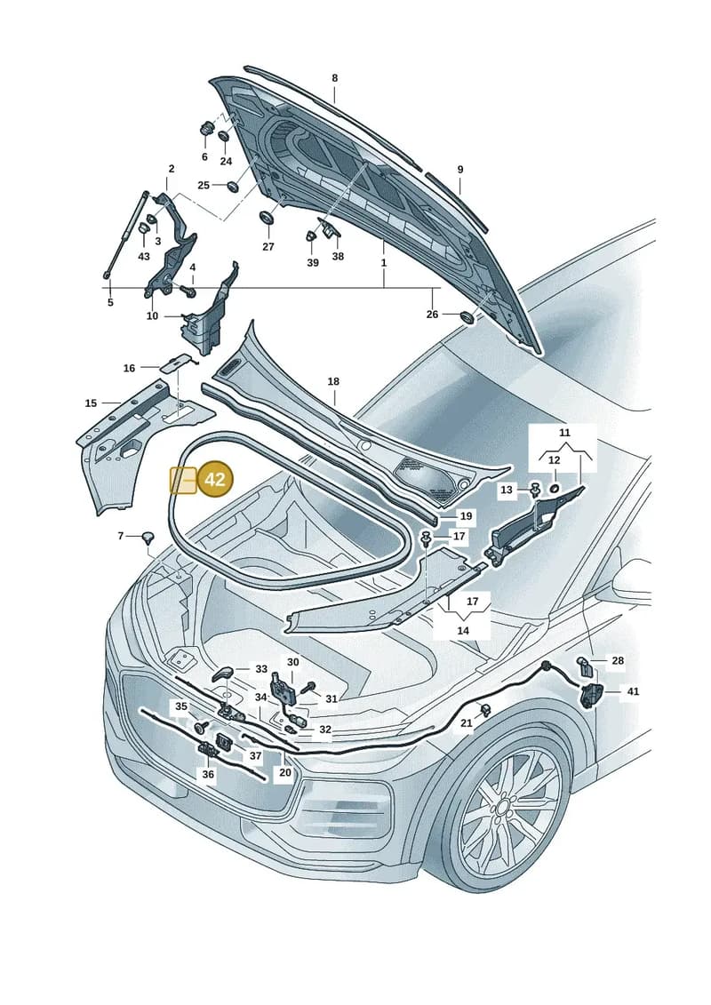 85H823727A — Audi Q6 e-tron (2023-2025) diagram f5s823000, position 42