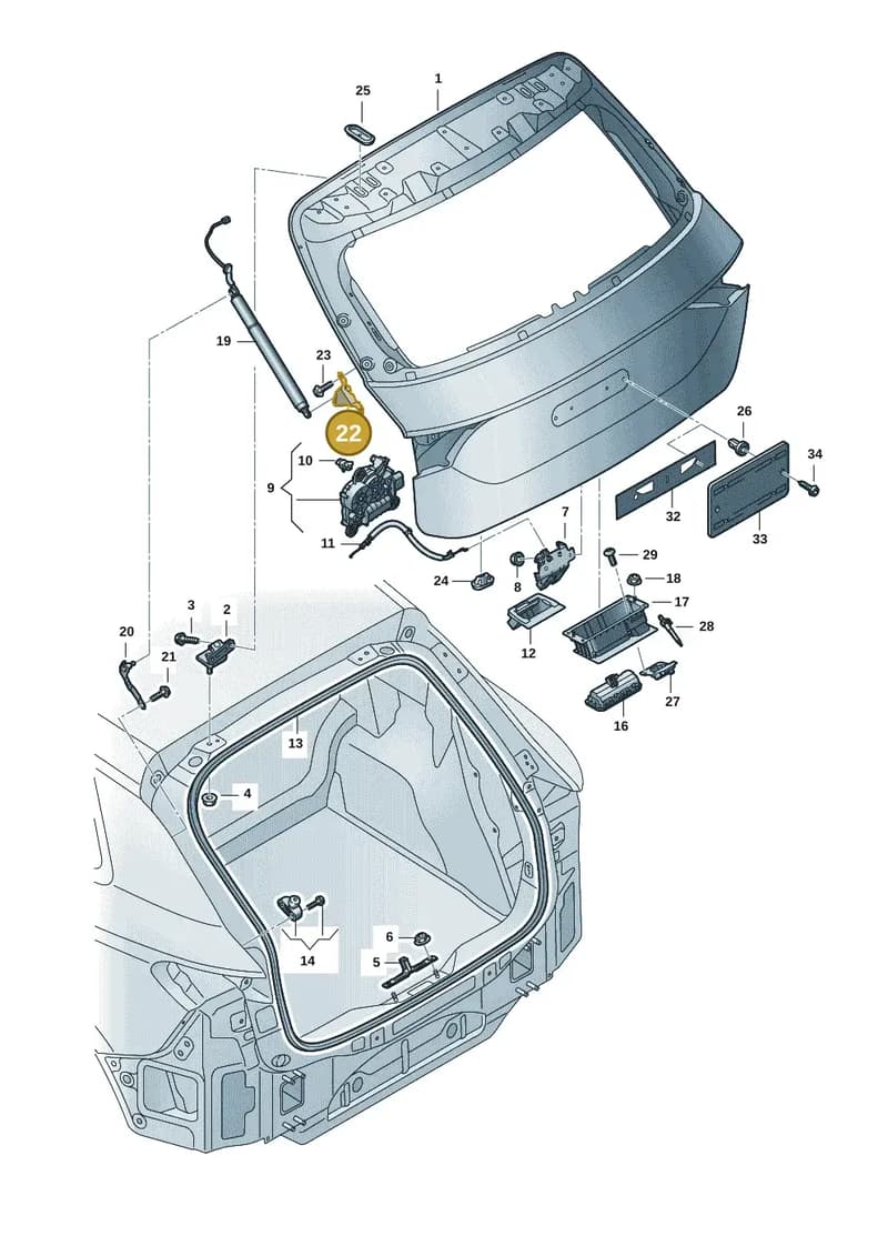 85H827606 — Audi Q6 e-tron (2023-2025) diagram f5s827000, position 22