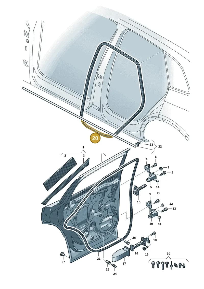 85H833721A — Audi Q6 e-tron (2023-2025) diagram f5s833010, position 20