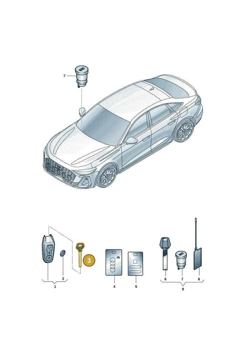 85H837216 — Audi A5 Limousine (2024-2025) diagram 8wh837010, position 3