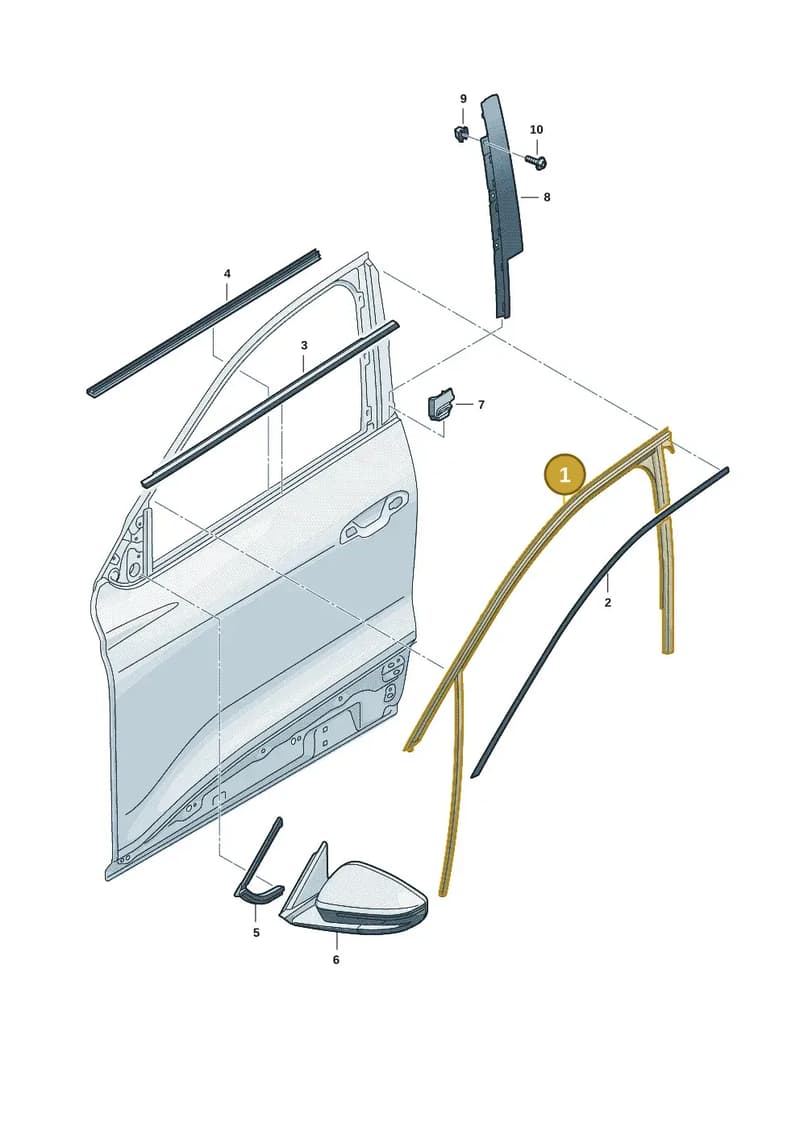 85H837431B — Audi Q6 e-tron (2023-2025) diagram f5s837040, position 1
