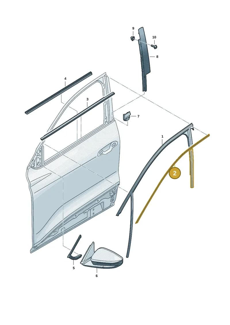 85H837643BT94 — Audi Q6 e-tron (2023-2025) diagram f5s837040, position 2
