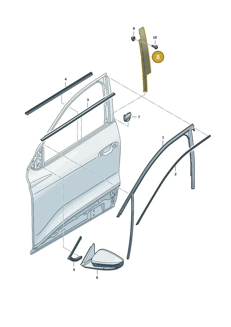 85H837901A — Audi Q6 e-tron (2023-2025) diagram f5s837040, position 8