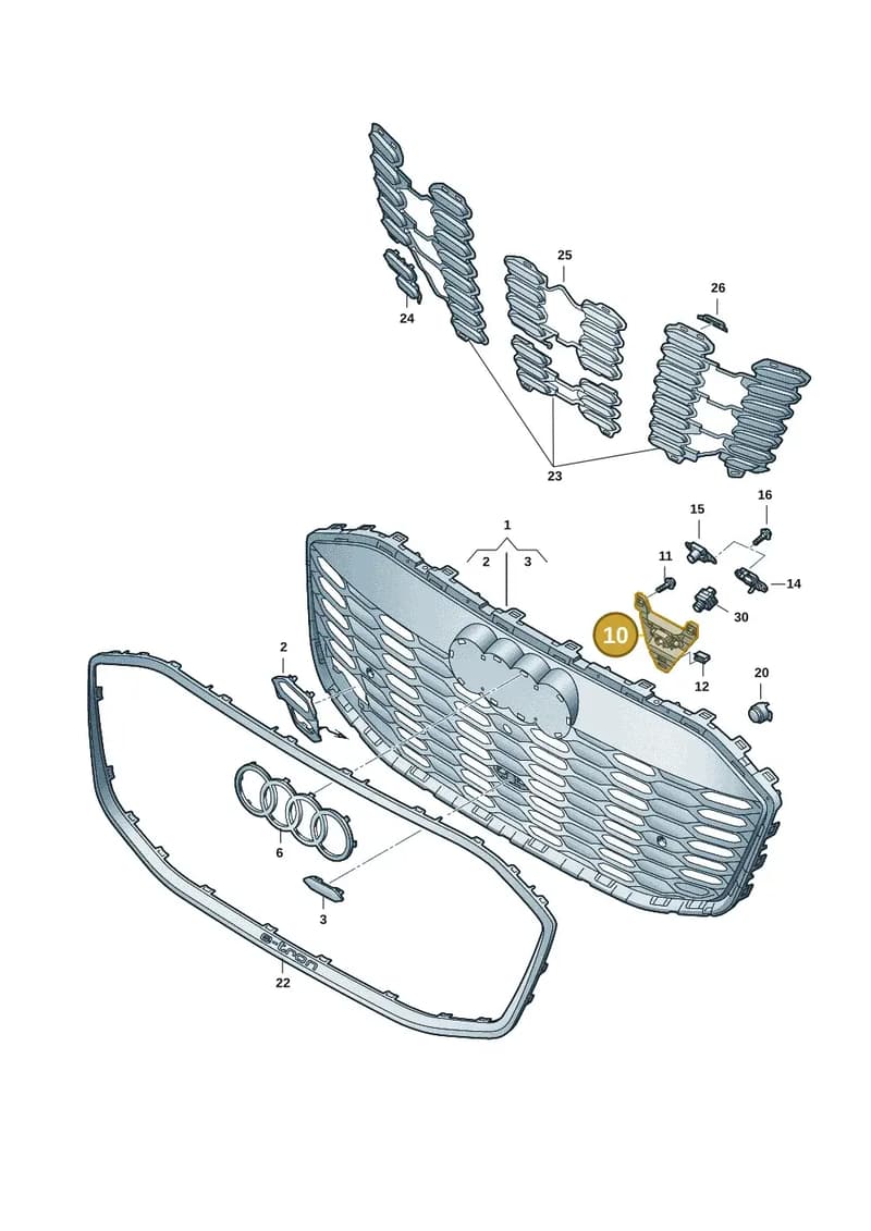 85H853231B — Audi Q6 e-tron (2023-2025) diagram f5s853400, position 10