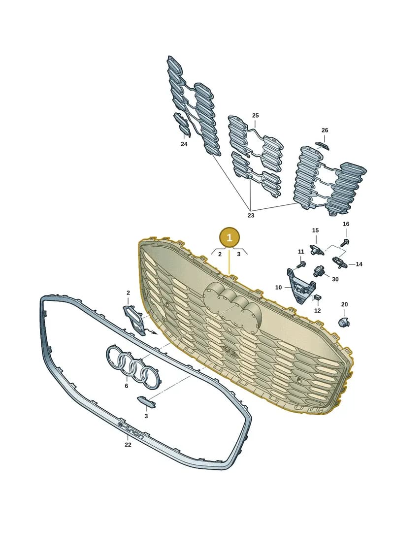 85H853651FGRU — Audi Q6 e-tron (2023-2025) diagram f5s853400, position 1