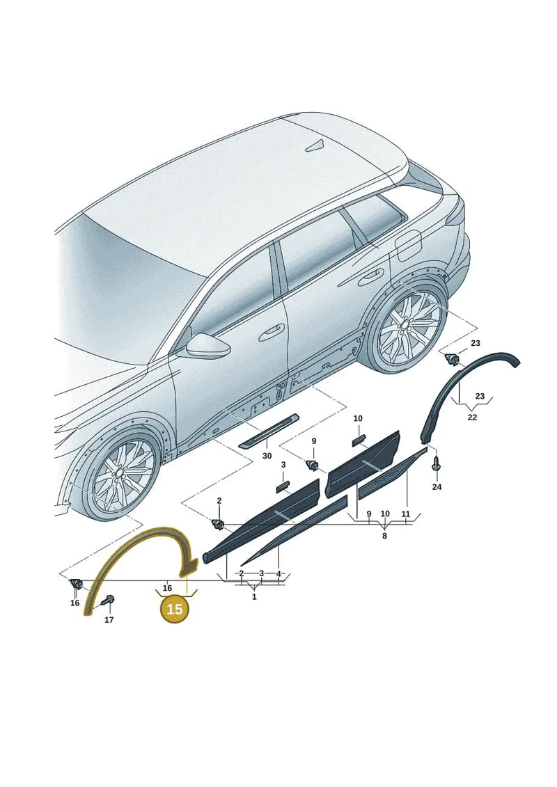85H853717AGRU — Audi Q6 e-tron (2023-2025) diagram f5s853000, position 15