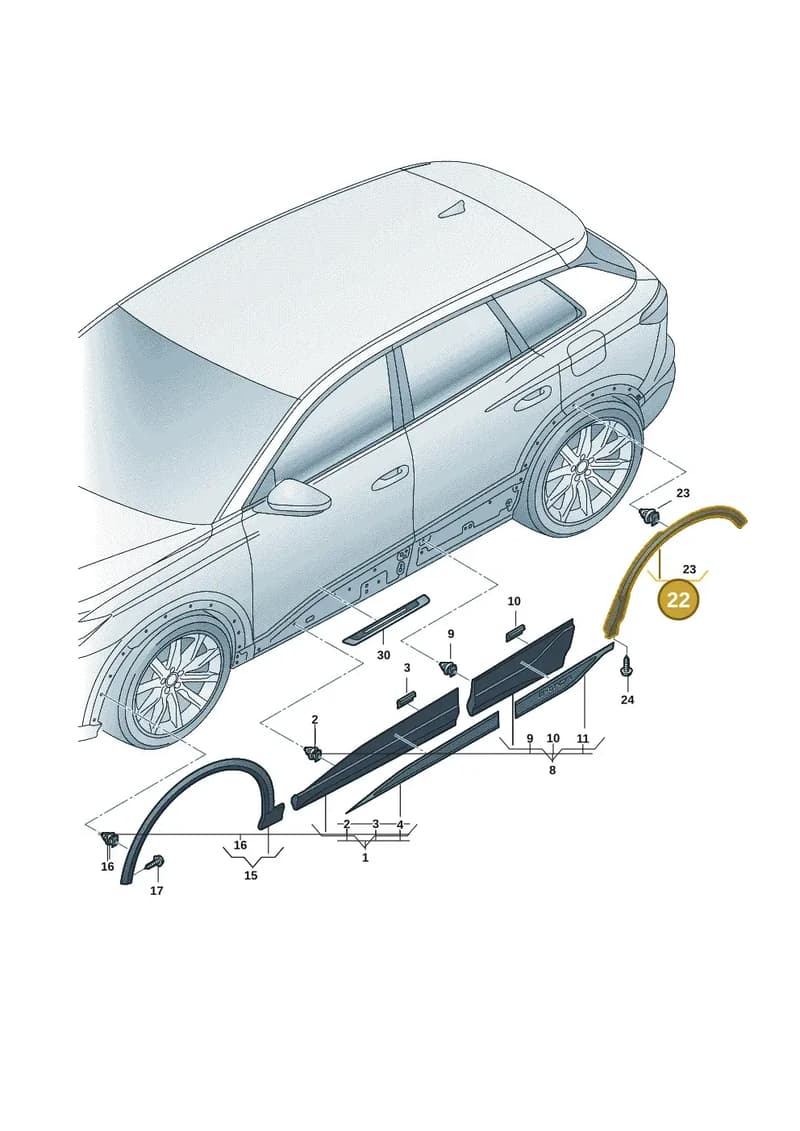 85H853818AGRU — Audi Q6 e-tron (2023-2025) diagram f5s853000, position 22