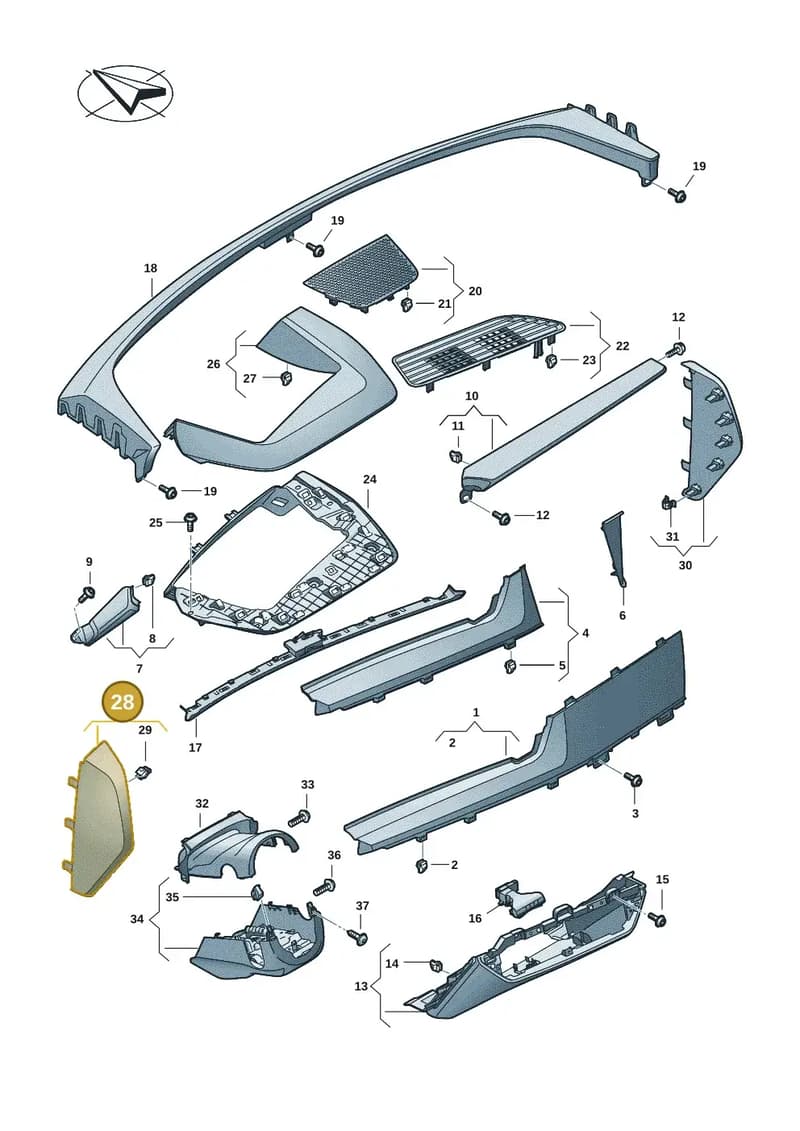 85H857085A4PK — Audi Q6 e-tron (2023-2025) diagram f5s857150, position 28