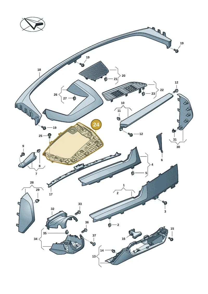 85H857099B6PS — Audi Q6 e-tron (2023-2025) diagram f5s857150, position 24