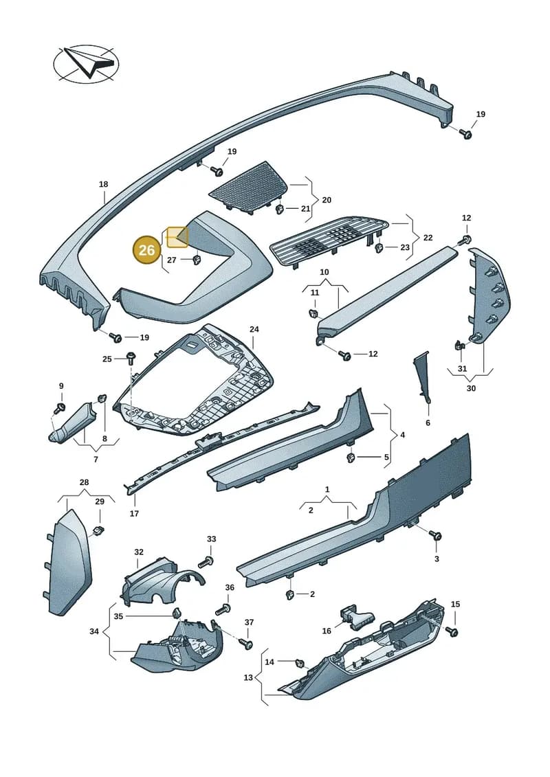 85H857161C6PS — Audi Q6 e-tron (2023-2025) diagram f5s857150, position 26