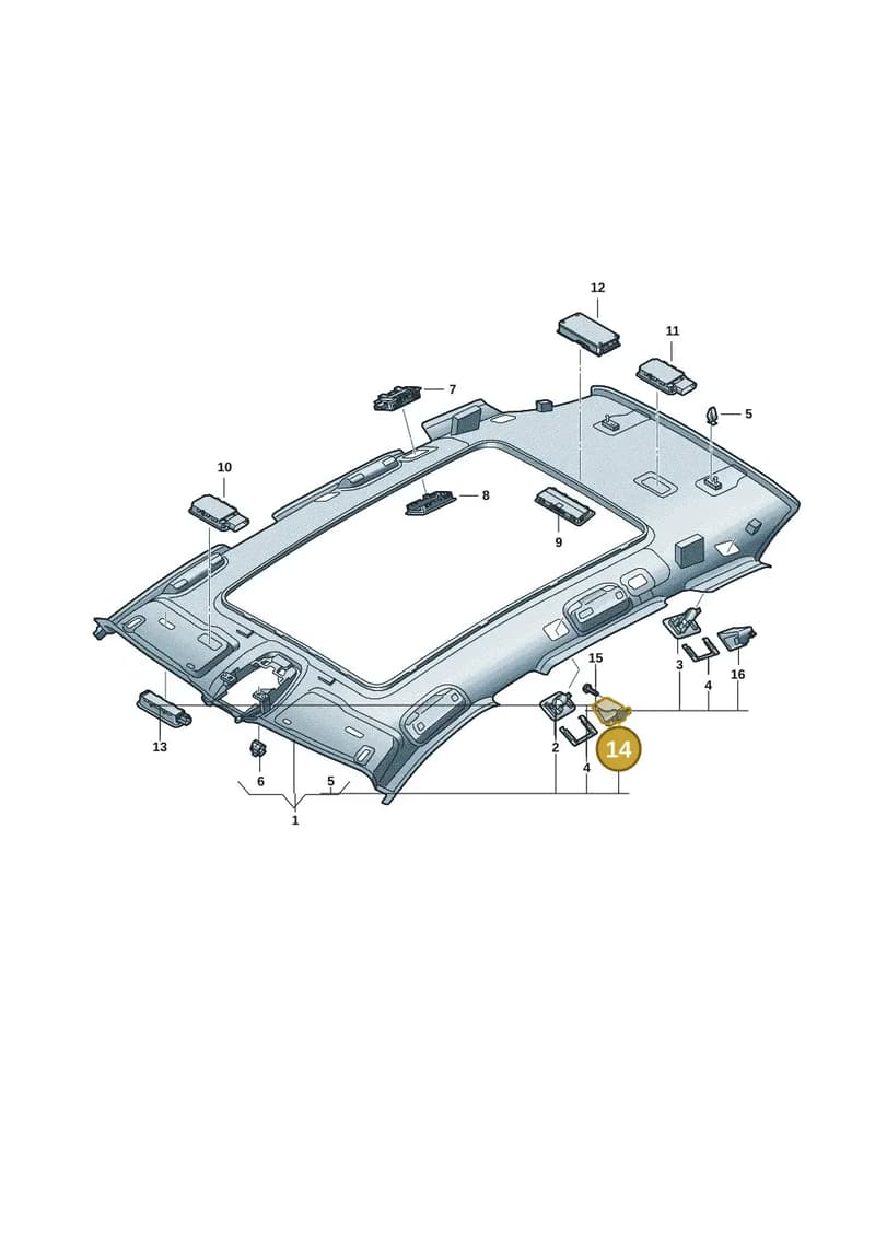 85H861736B — Audi Q6 e-tron (2023-2025) diagram f5s867550, position 14