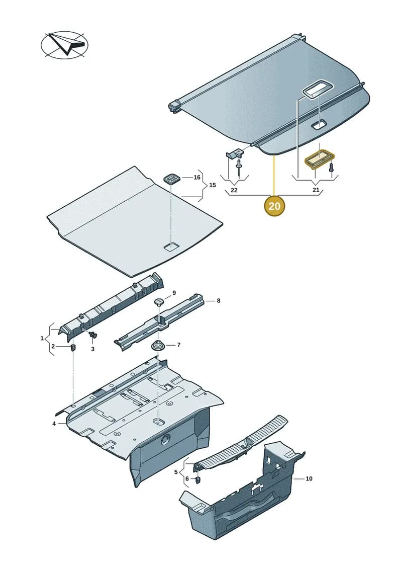 85H86355394H — Audi Q6 e-tron (2023-2025) diagram f5s863850, position 20