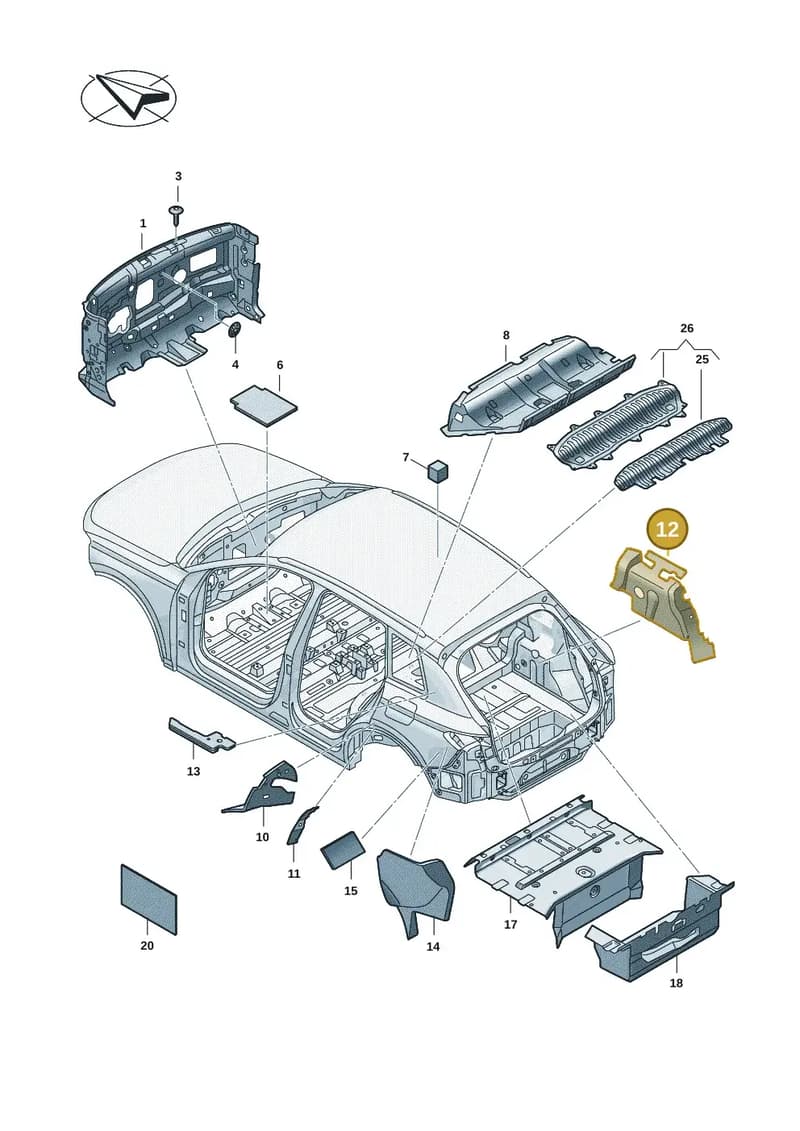 85H863814B — Audi Q6 e-tron (2023-2025) diagram f5s863200, position 12