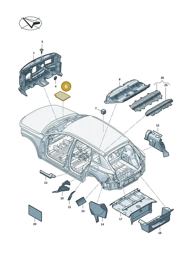 85H863876A — Audi Q6 e-tron (2023-2025) diagram f5s863200, position 6