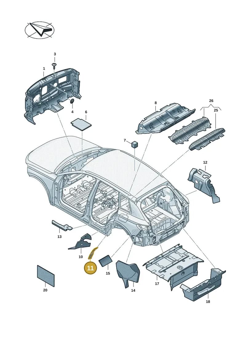85H863898 — Audi Q6 e-tron (2023-2025) diagram f5s863200, position 11
