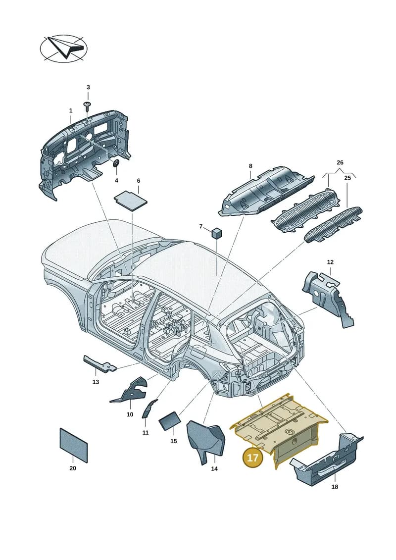 85H864602A — Audi Q6 e-tron (2023-2025) diagram f5s863200, position 17