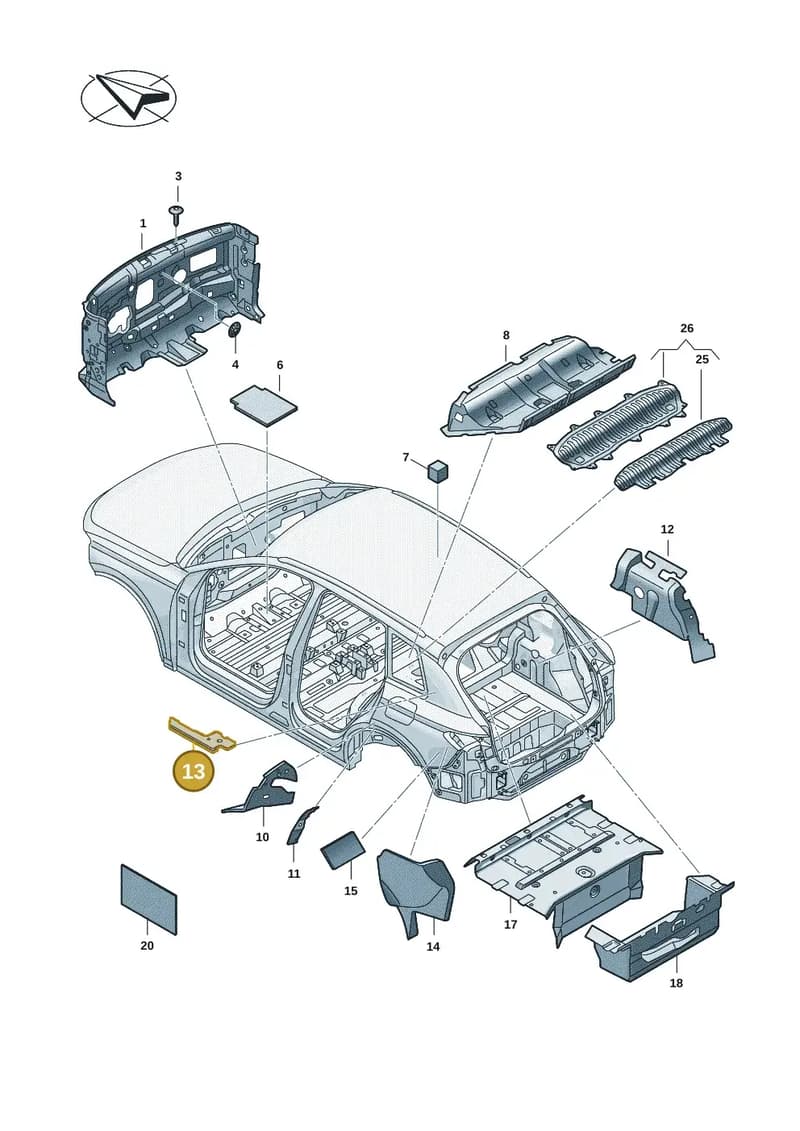 85H864785 — Audi Q6 e-tron (2023-2025) diagram f5s863200, position 13