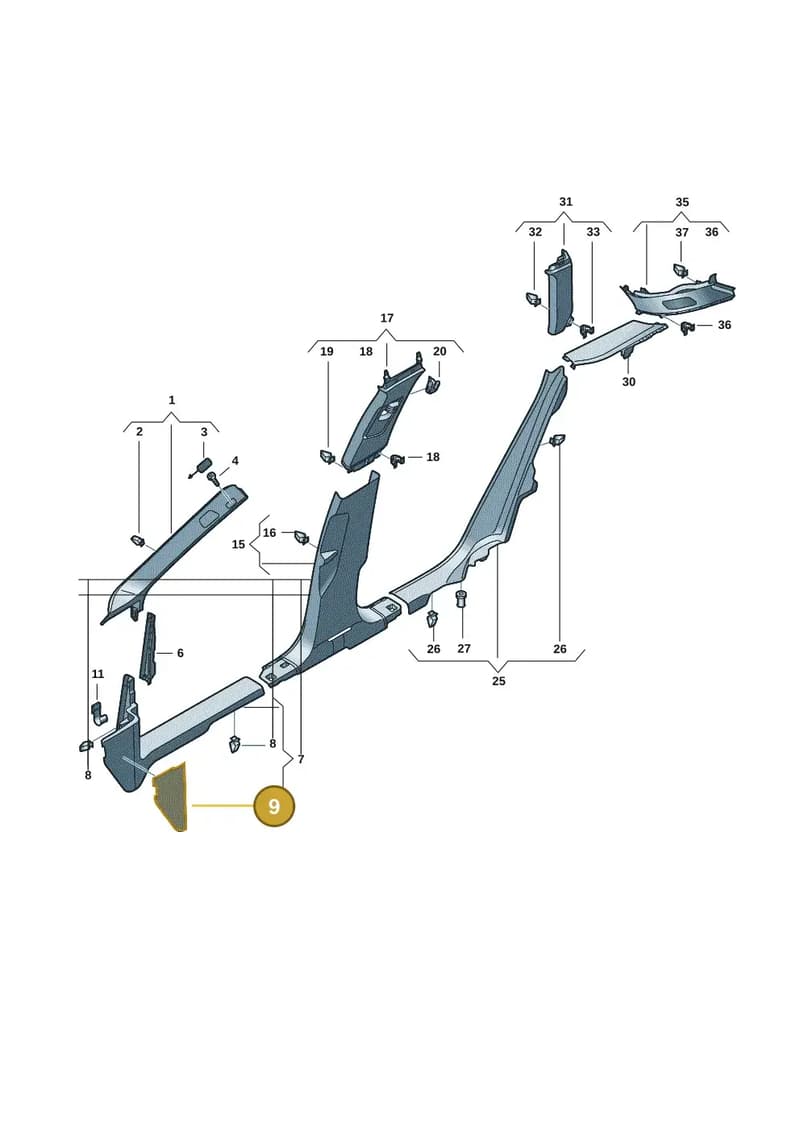 85H8671974PK — Audi Q6 e-tron (2023-2025) diagram f5s867650, position 9